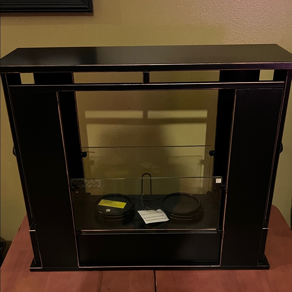Midnight Velvet Fireplace Candlelit Holder !